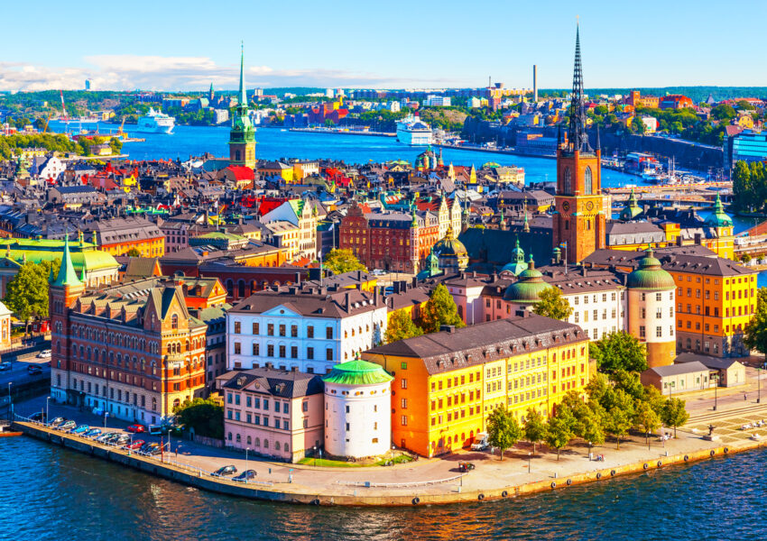 Aerial Panorama Of Stockholm, Sweden